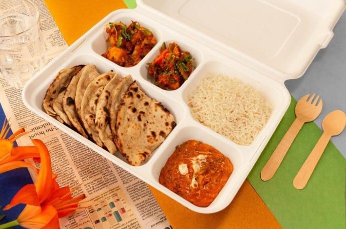 Bagasse 5-Compartment Food Container