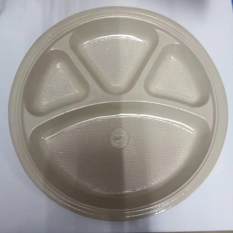 4-Compartment Disposable Plate